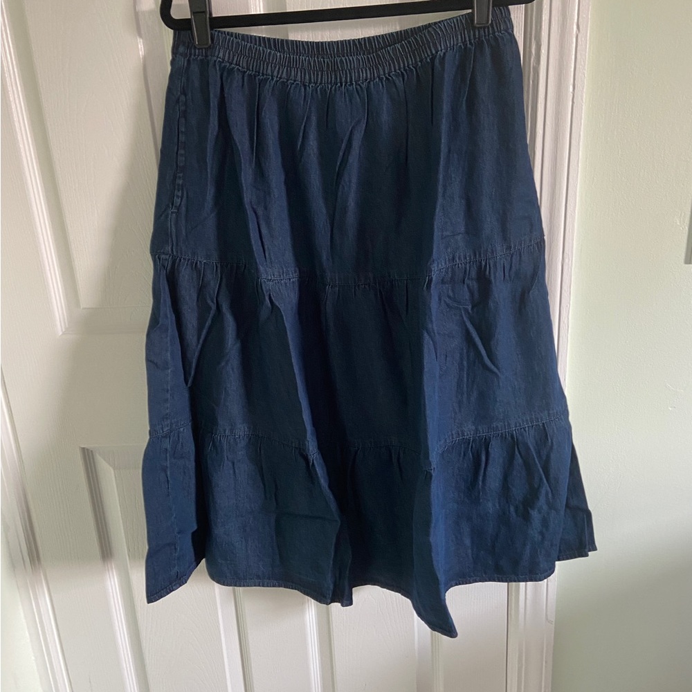 National Tiered Denim Skirt NEW size XLP - Picture 3 of 6